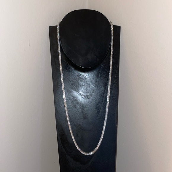 Sterling silver tennis chain for men - Picture 1 of 6